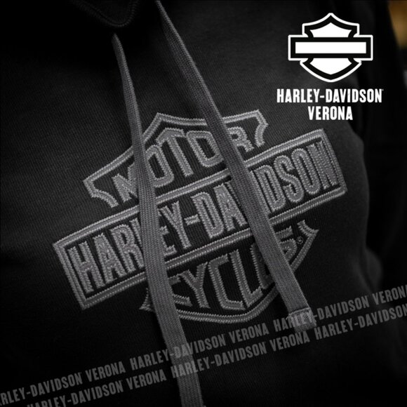 Harley-Davidson® B&S Funnel Black Women's Sweatshirt - Picture 3 of 12